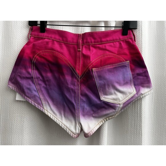 AREA Pink and Purple Jean Shorts - Picture 5 of 14